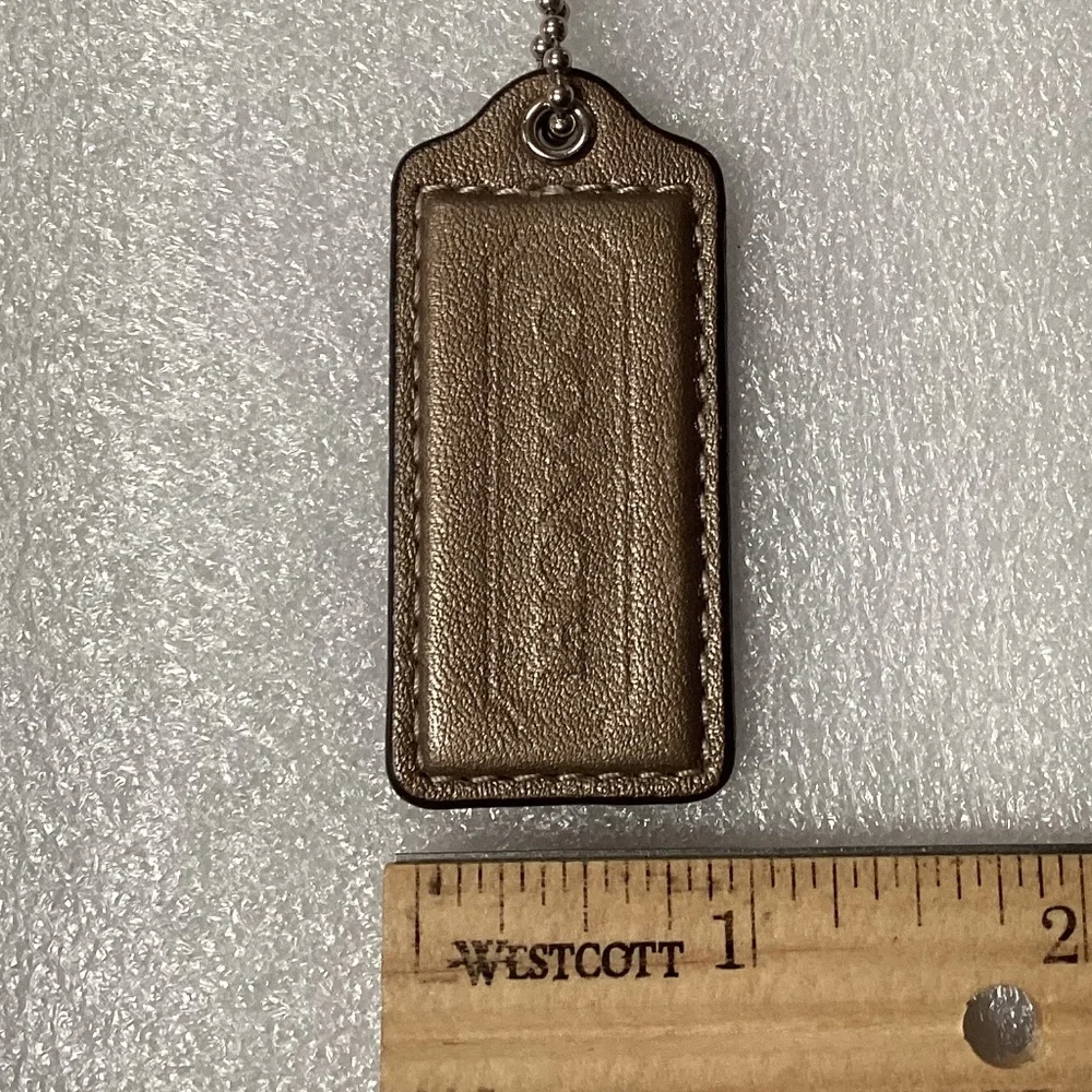 Coach Dark Beige Bag Tag/Hang Tag